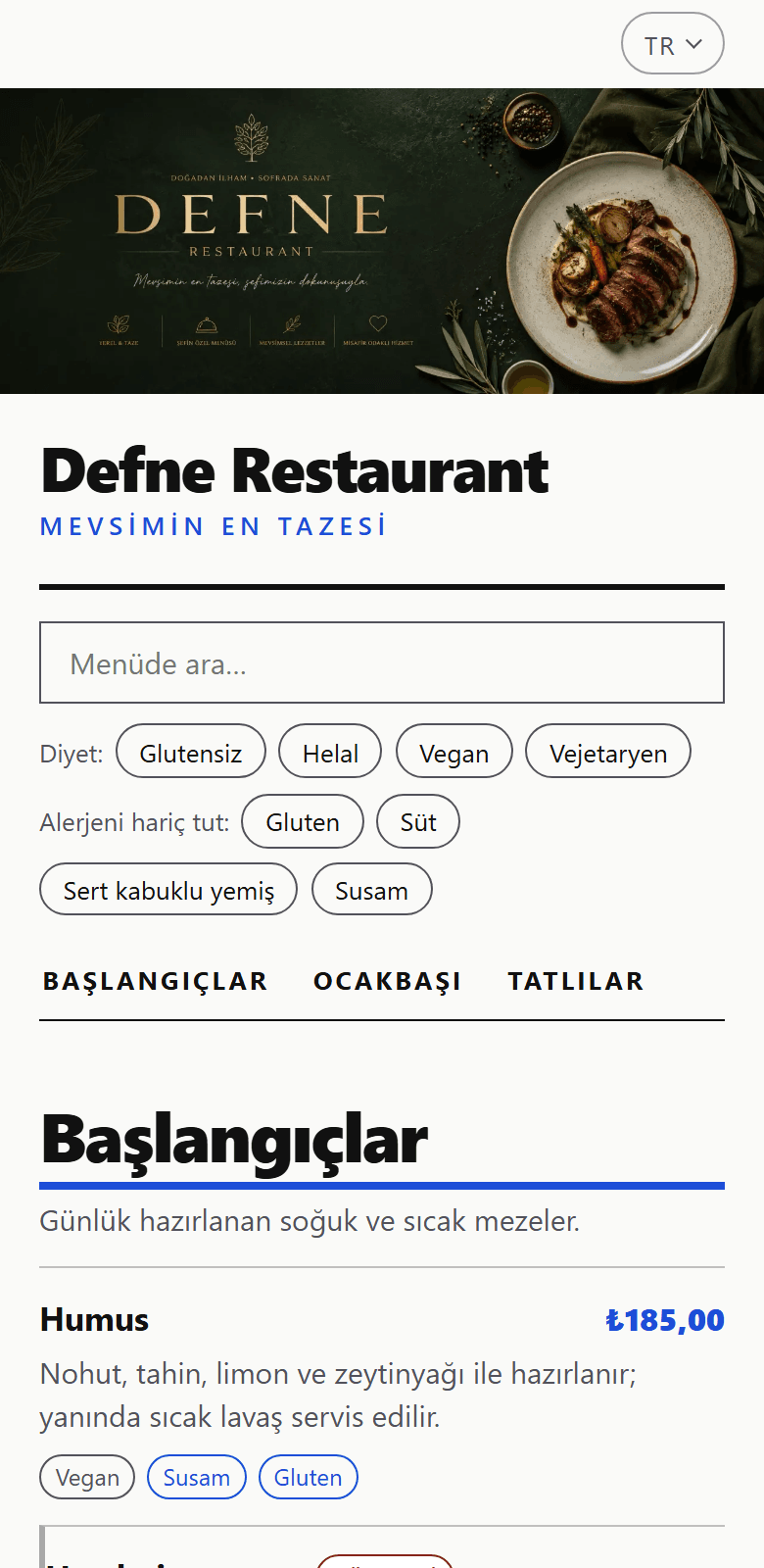 Afiş şablonu: kategori adlarının dev harflerle plakalar hâlinde dizildiği, çizgili ızgaralı düzen.